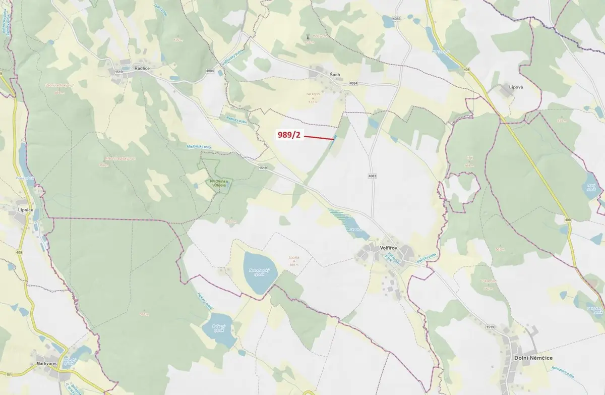 Prodej pozemku 1874 m², Volfířov