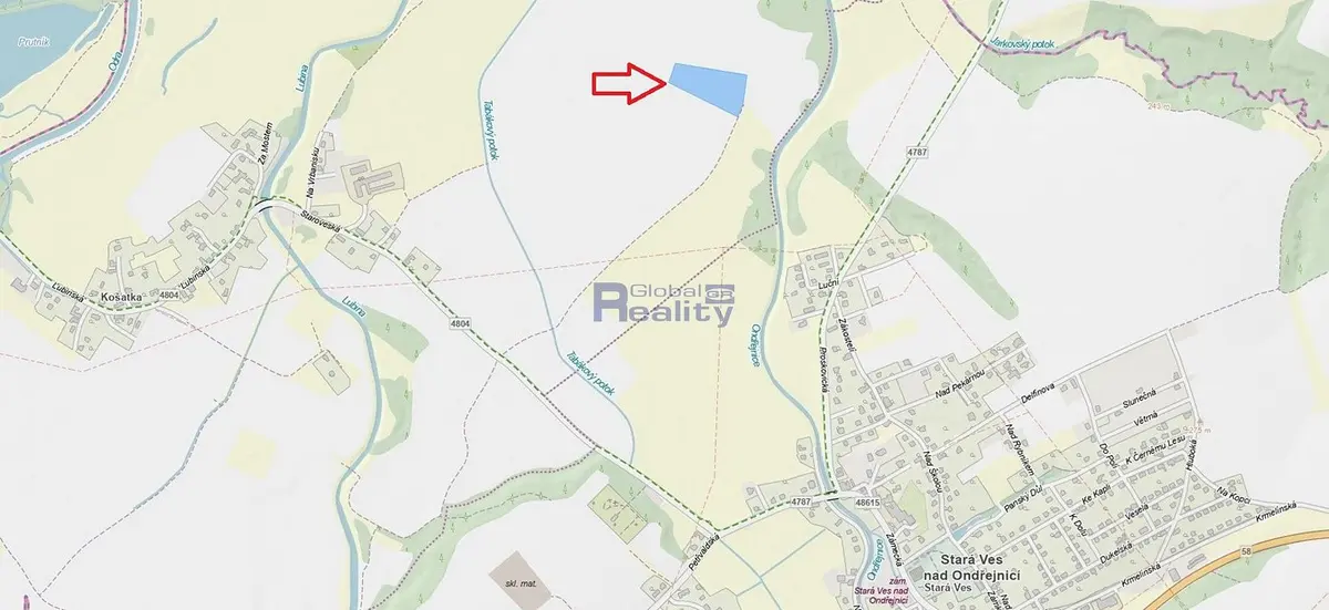 Prodej pozemku 14987 m², Zámecká · Stará Ves nad Ondřejnicí