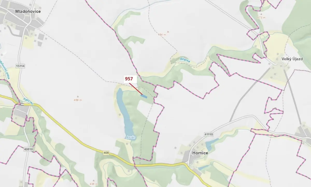 Prodej pozemku 2344 m², Mladoňovice na Moravě · Mladoňovice