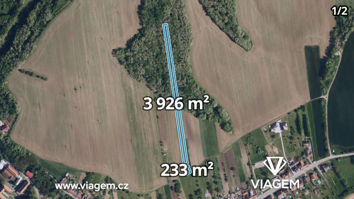 Prodej pozemku 969 m², Diváky
