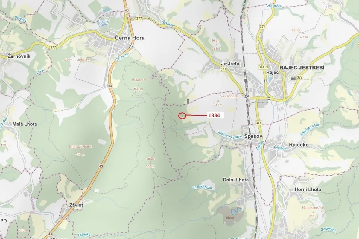 Prodej pozemku 420 m², Spešov