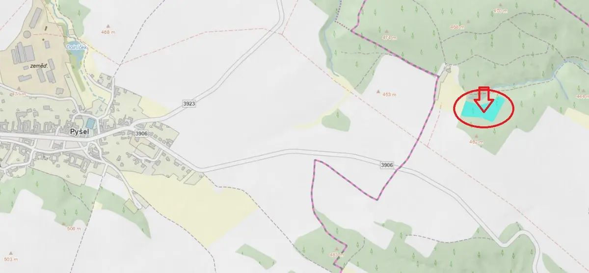 Prodej pozemku 9270 m², Horní Bělá