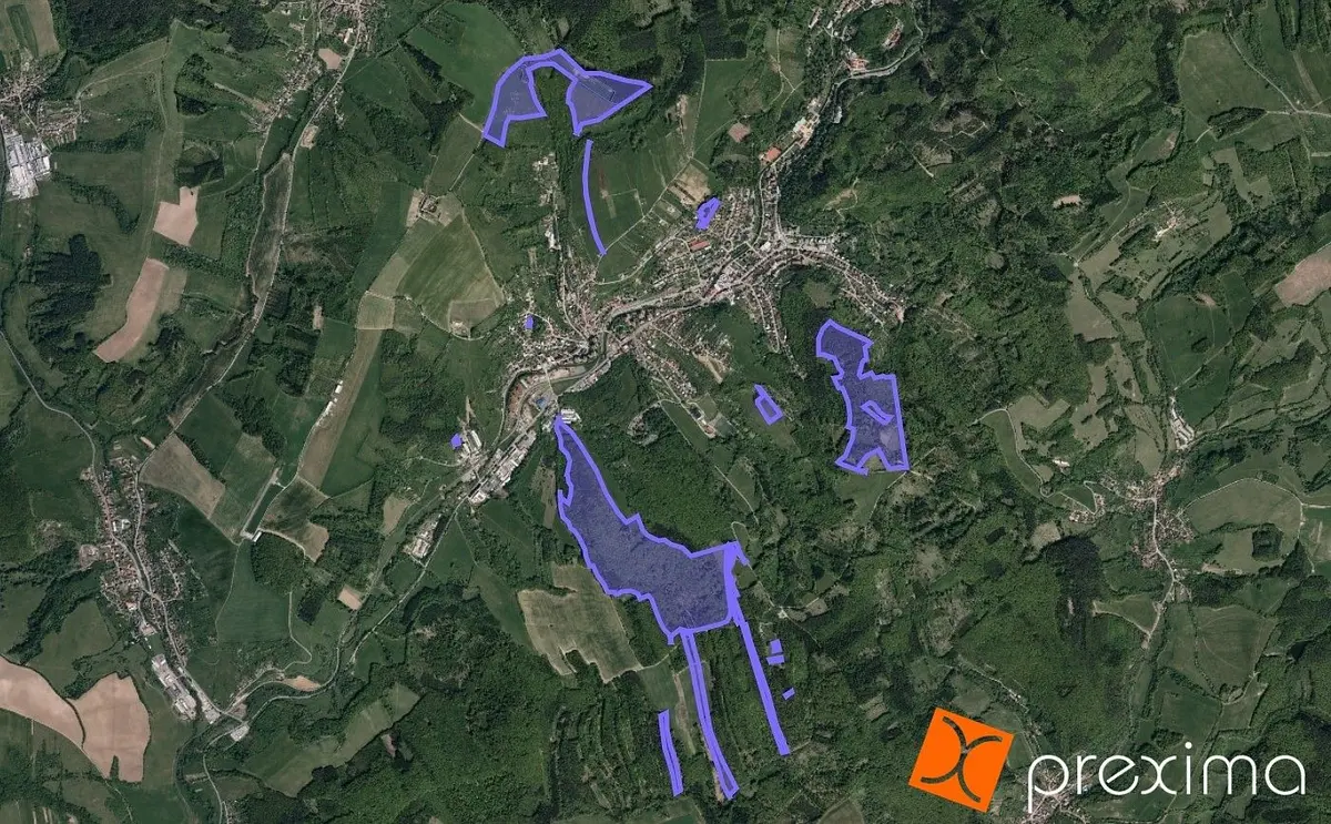 Prodej pozemku 21088 m², Masarykova · Luhačovice