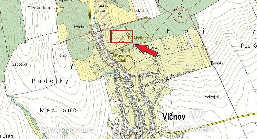 Prodej pozemku 559 m², Vlčnov
