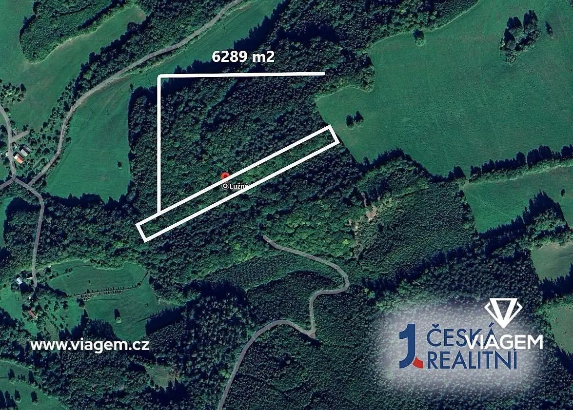 Prodej pozemku 1572 m², Lužná u Vsetína · Lužná