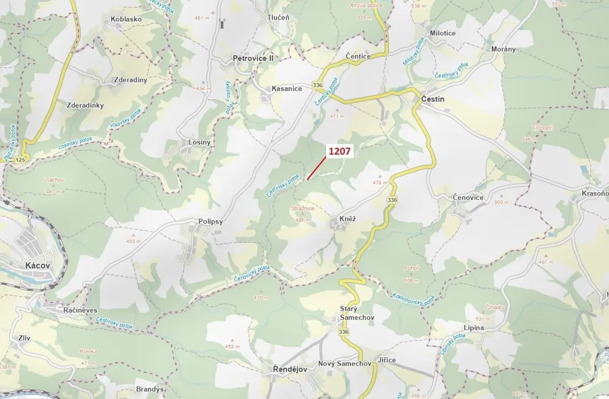 Prodej pozemku 198 m², Kněž u Čestína · Čestín