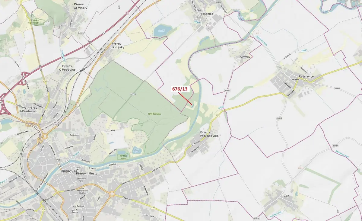 Prodej pozemku 1000 m², Kozlovice u Přerova · Přerov