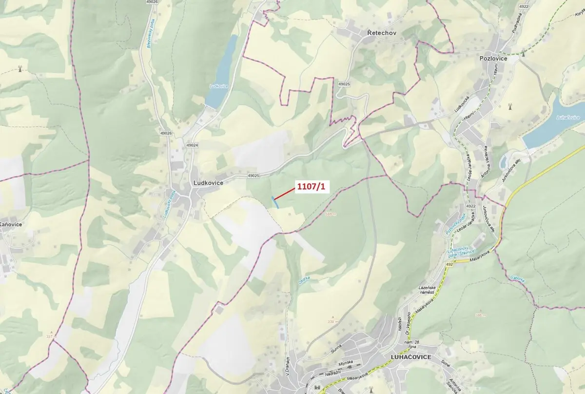 Prodej pozemku 2302 m², Ludkovice