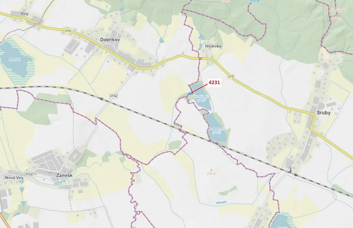 Prodej pozemku 2407 m², Dobříkov