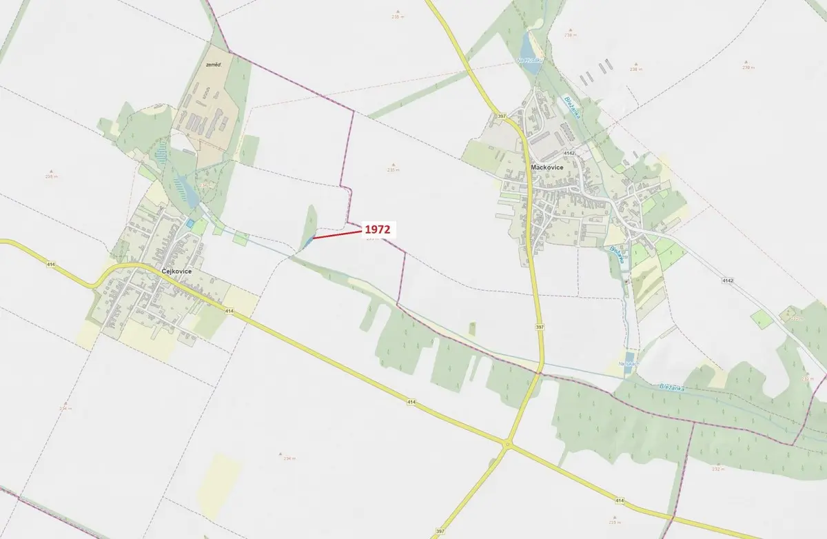 Prodej pozemku 591 m², Čejkovice u Znojma · Čejkovice