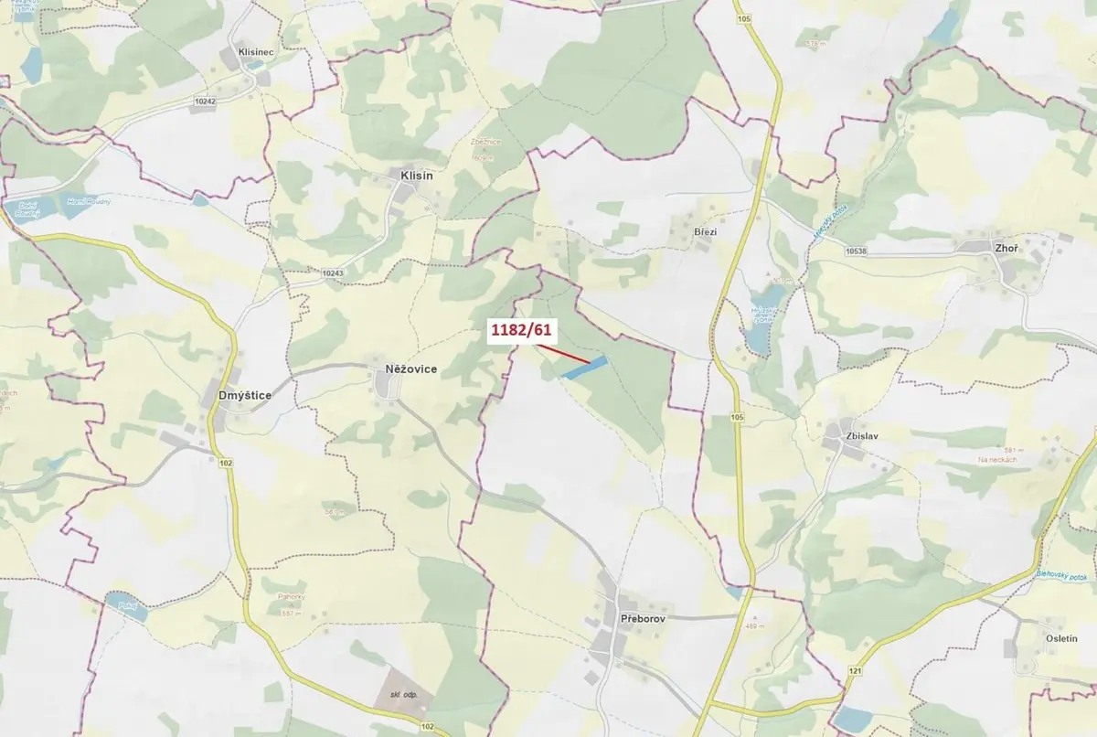 Prodej pozemku 11119 m², Přeborov