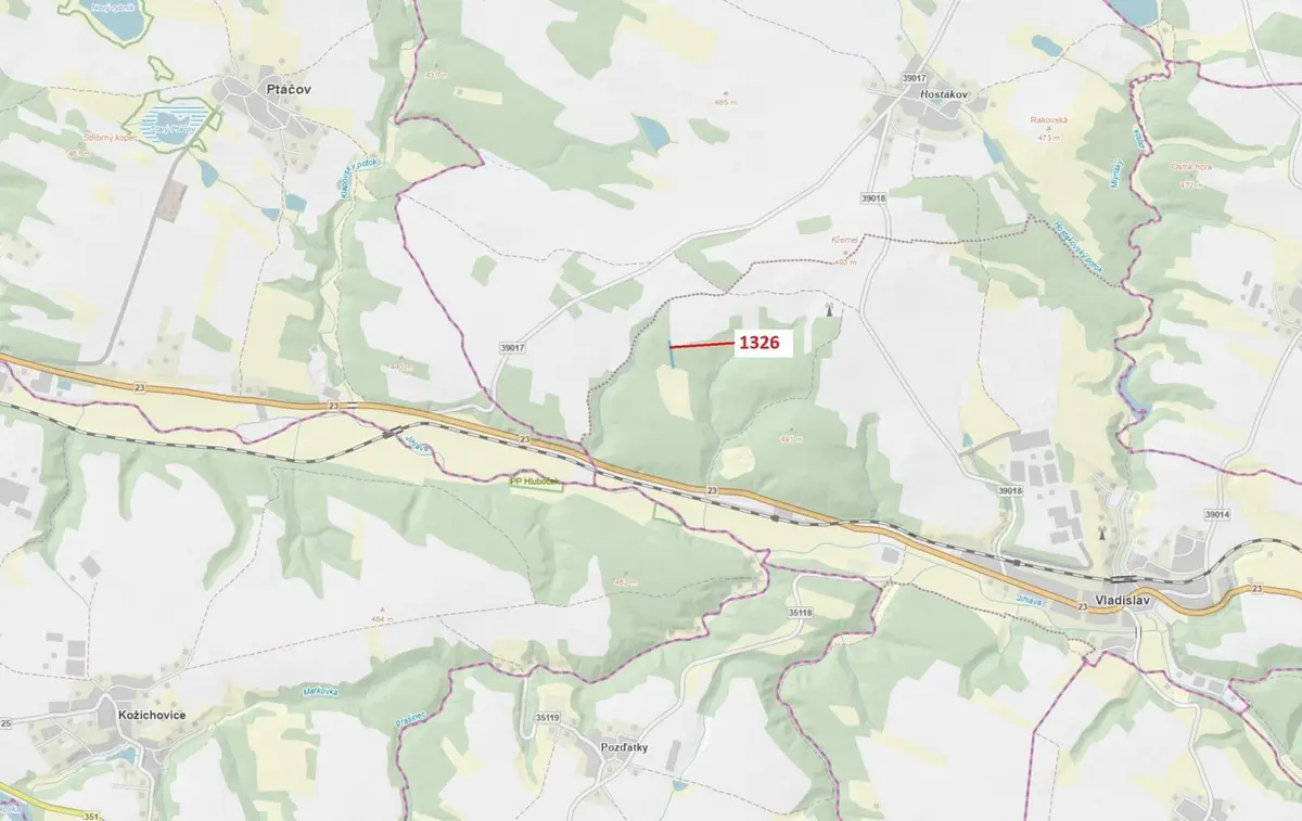 Prodej pozemku 1403 m², Vladislav
