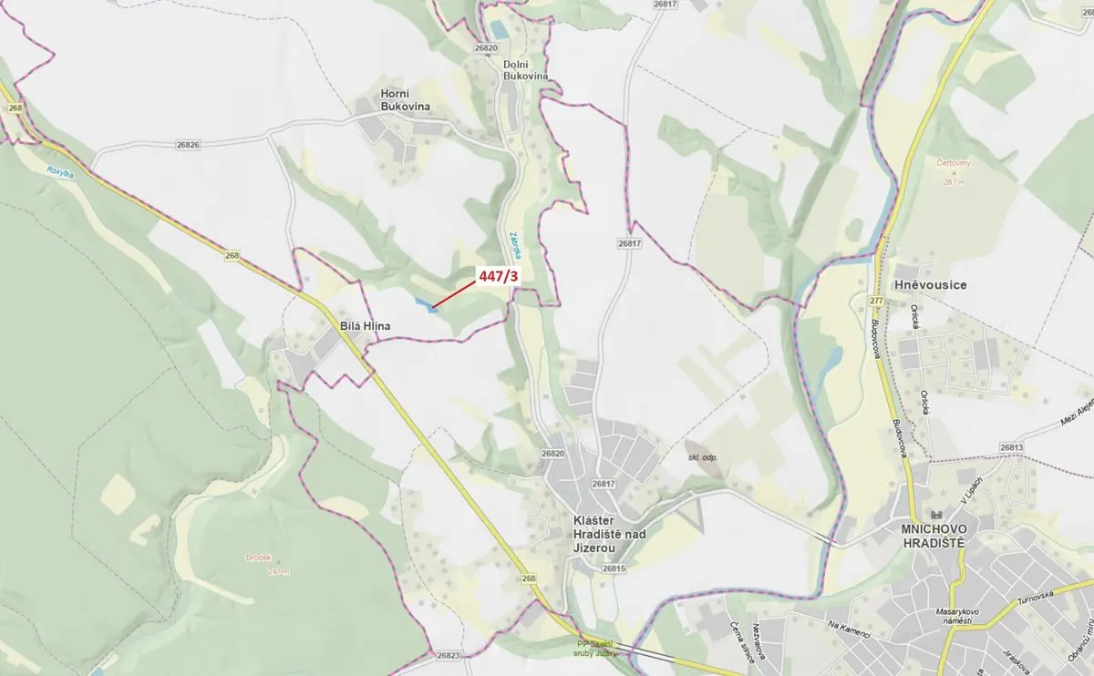 Prodej pozemku 2986 m², Horní Bukovina