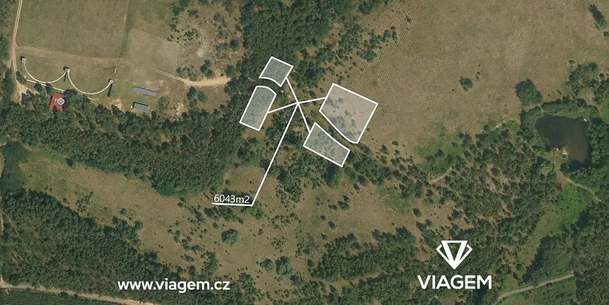 Prodej pozemku 3021 m², Počaply u Terezína · Terezín