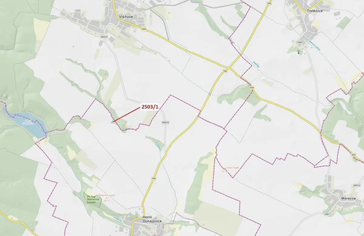 Prodej pozemku 164 m², Horní Dunajovice