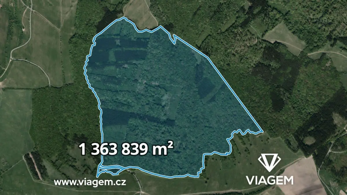 Prodej pozemku 46570 m², Korytná