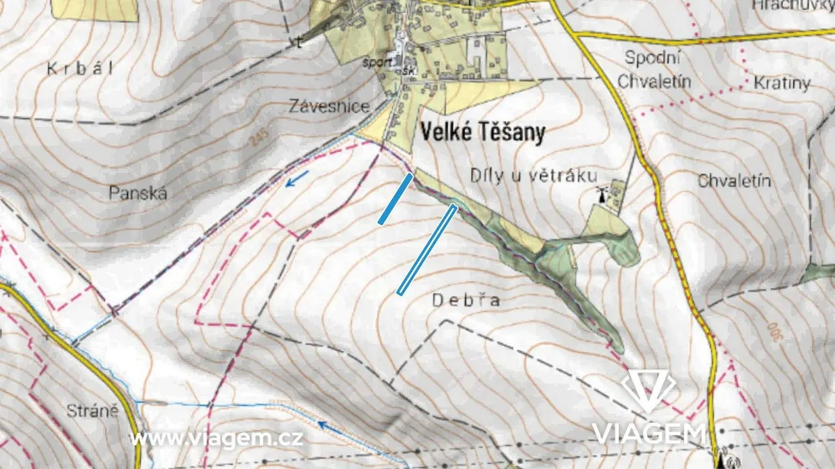 Prodej pozemku 965 m², Vrbka u Sulimova · Vrbka