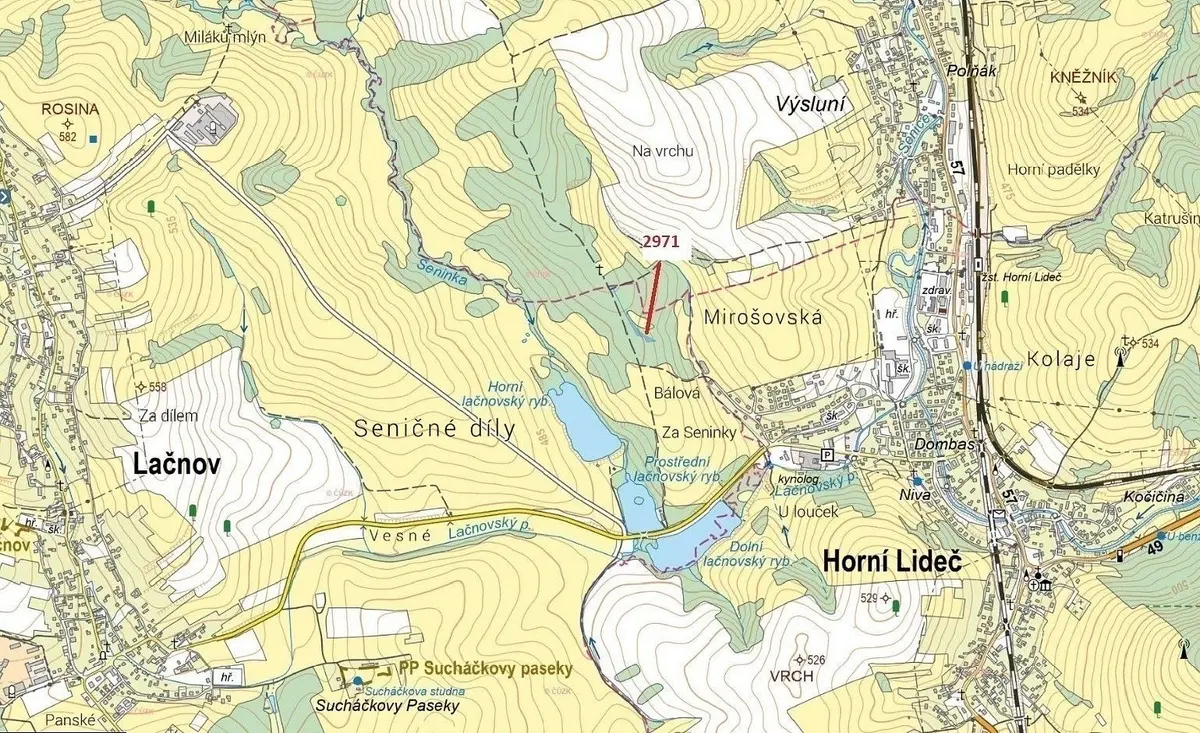Prodej pozemku 1723 m², Lačnov