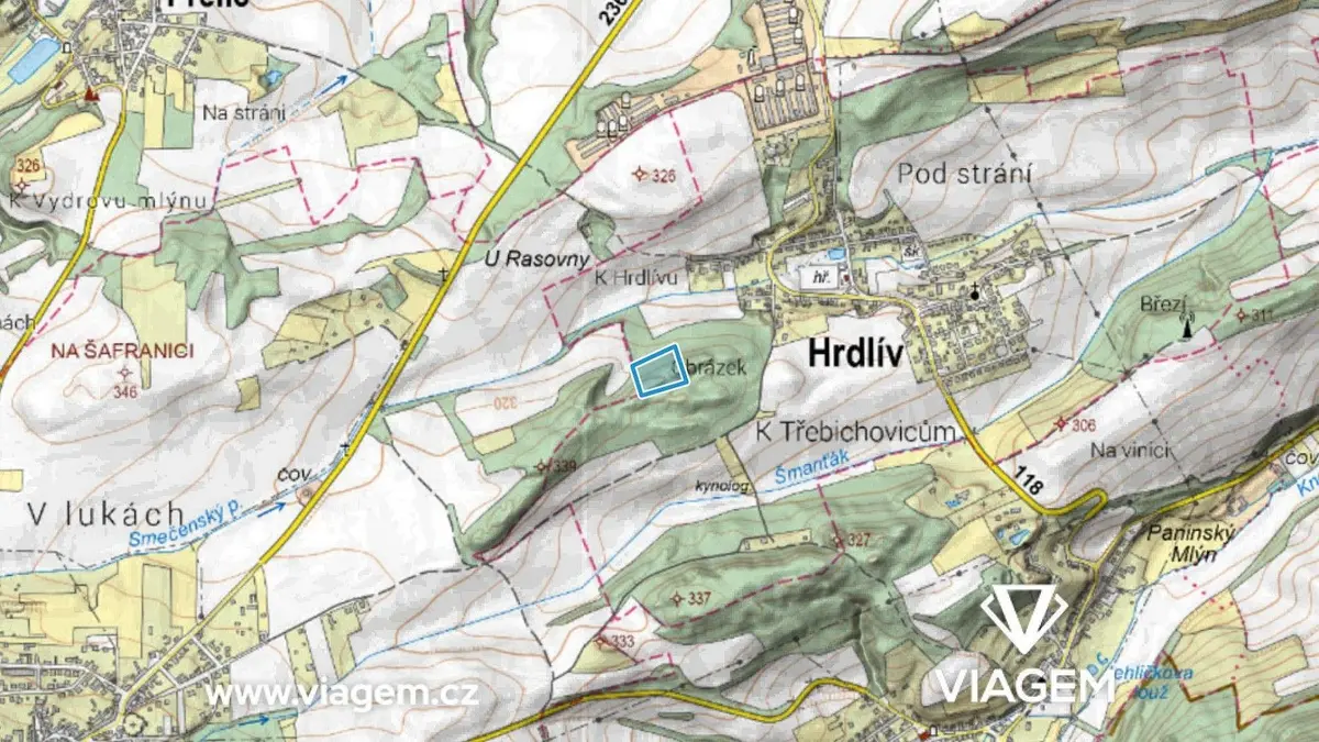 Prodej pozemku 2102 m², Hrdlív