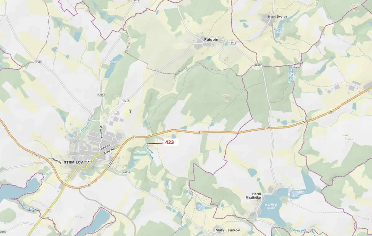Prodej pozemku 140 m², Strmilov