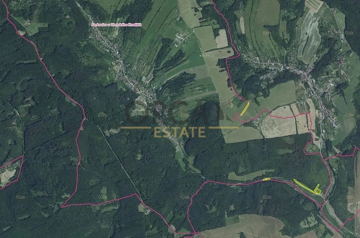 Prodej pozemku 9416 m², Jankovice u Uherského Hradiště · Jankovice