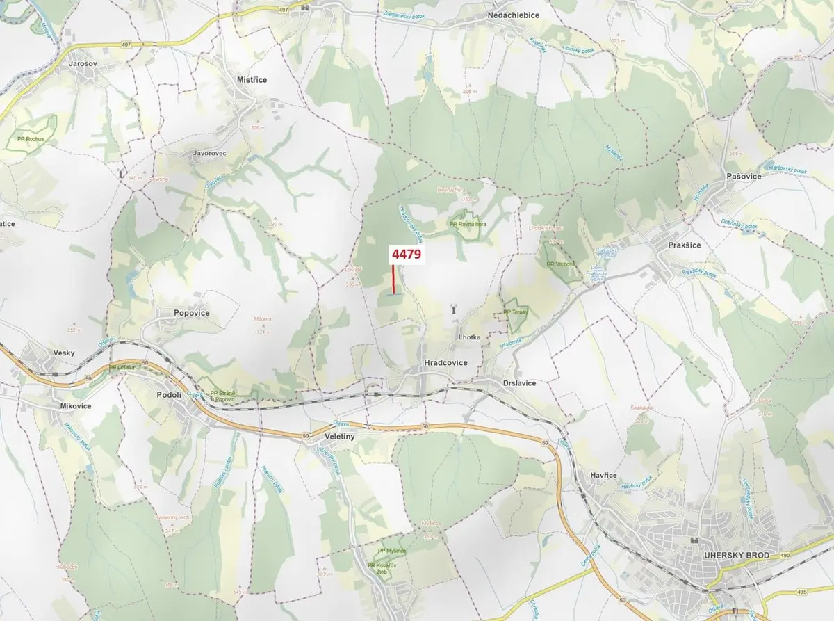 Prodej pozemku 782 m², Hradčovice