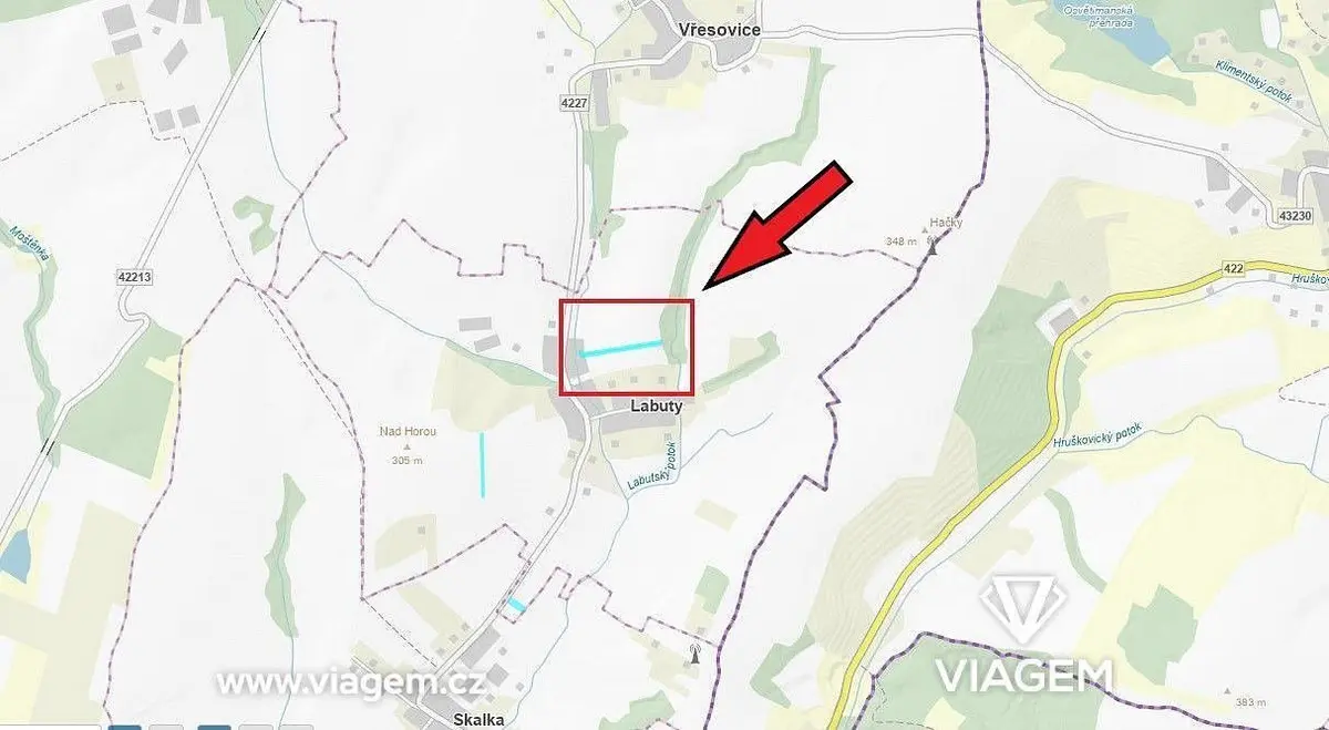 Prodej pozemku 2579 m², Labuty