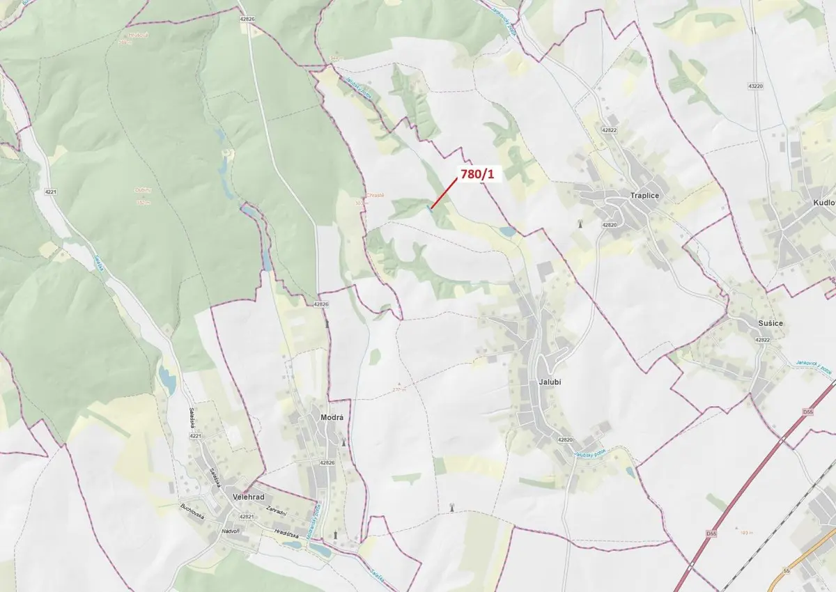 Prodej pozemku 659 m², Jalubí