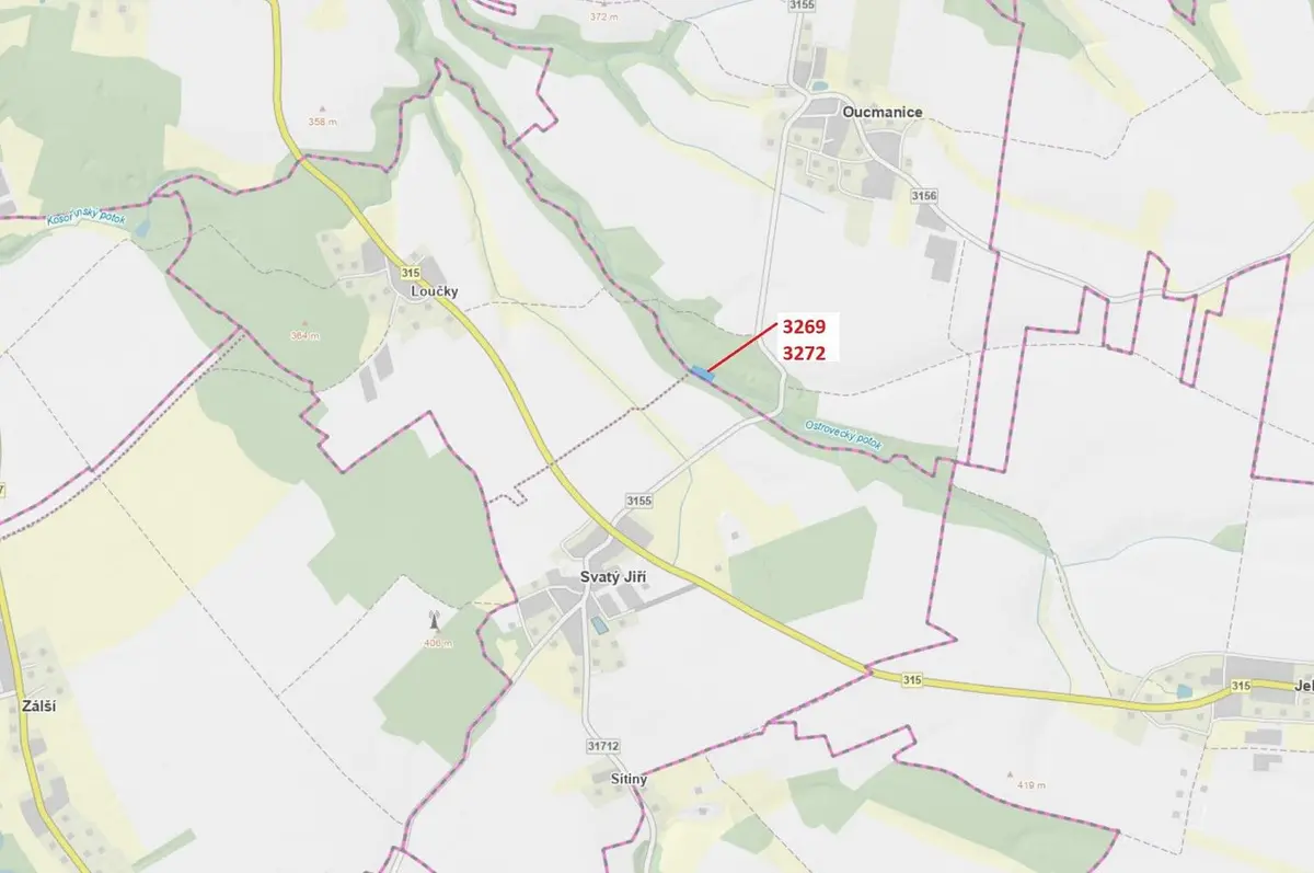 Prodej pozemku 3183 m², Oucmanice