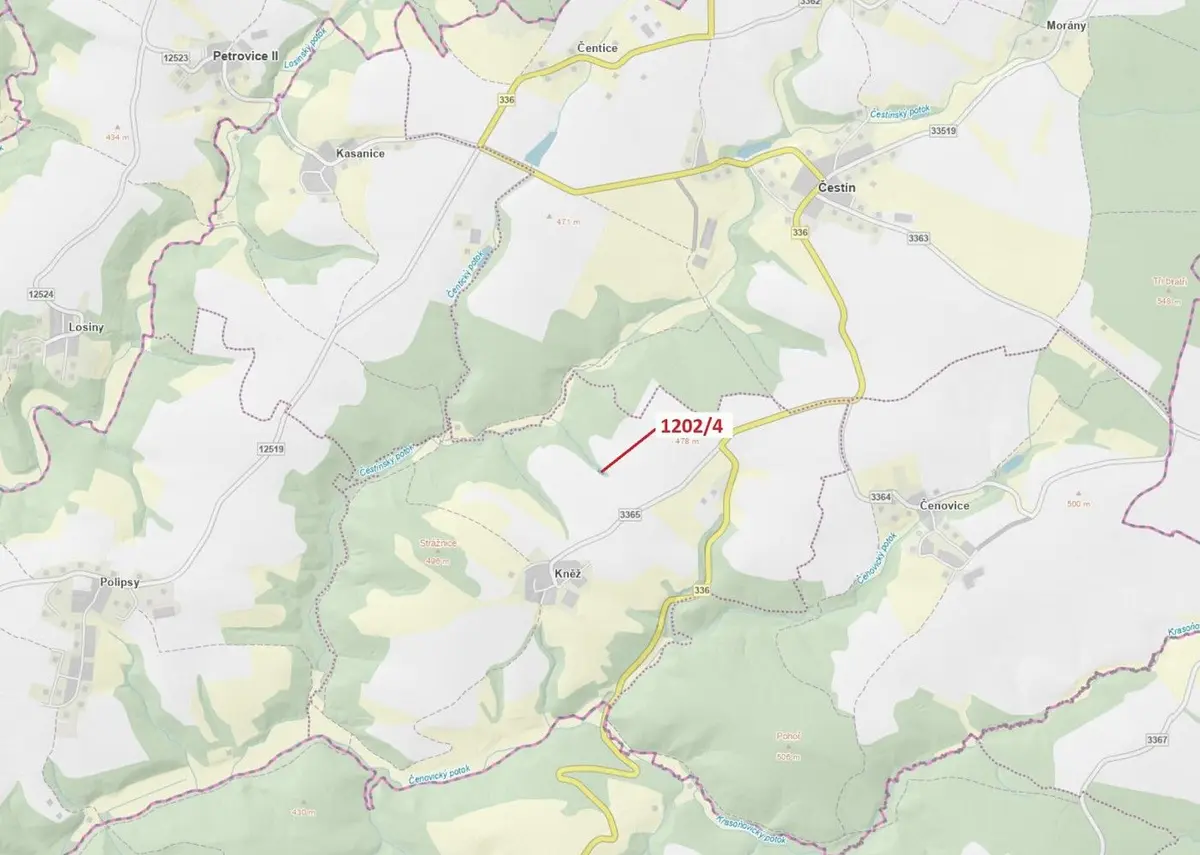 Prodej pozemku 356 m², Kněž u Čestína · Čestín