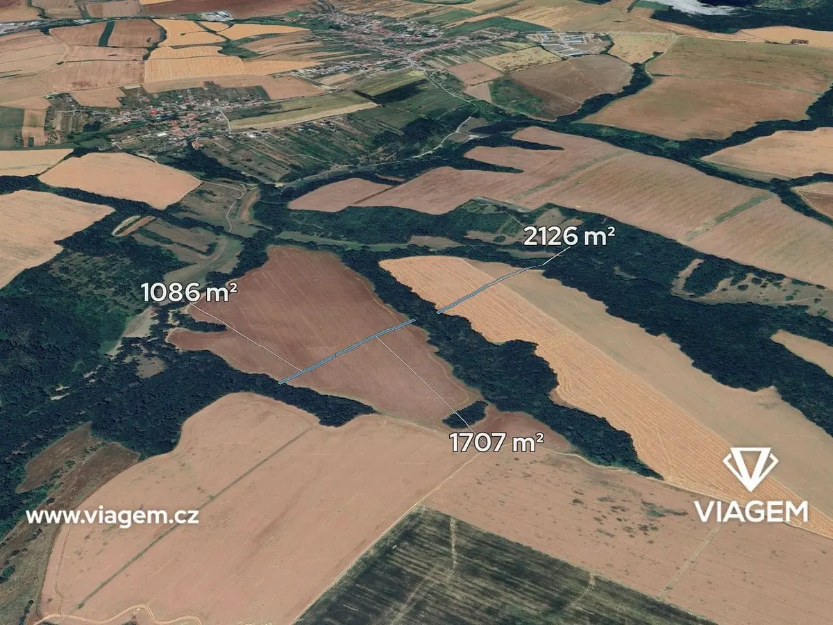 Prodej pozemku 1639 m², Popovice u Uherského Hradiště · Popovice