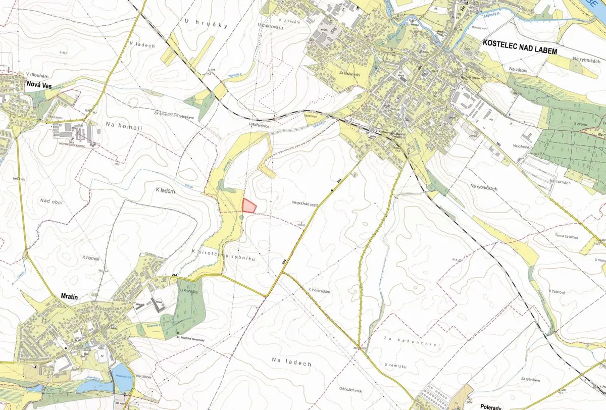 Prodej pozemku 8854 m², Kostelec nad Labem