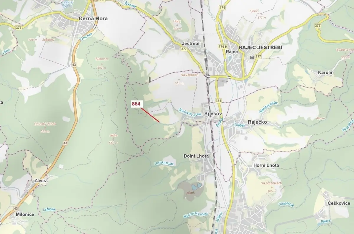 Prodej pozemku 297 m², Spešov