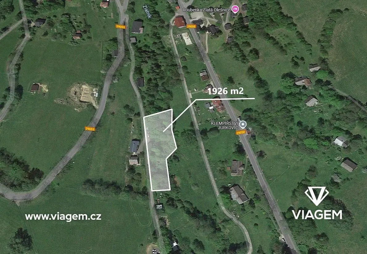 Prodej pozemku 963 m², Zlatá Olešnice Navarovská · Zlatá Olešnice