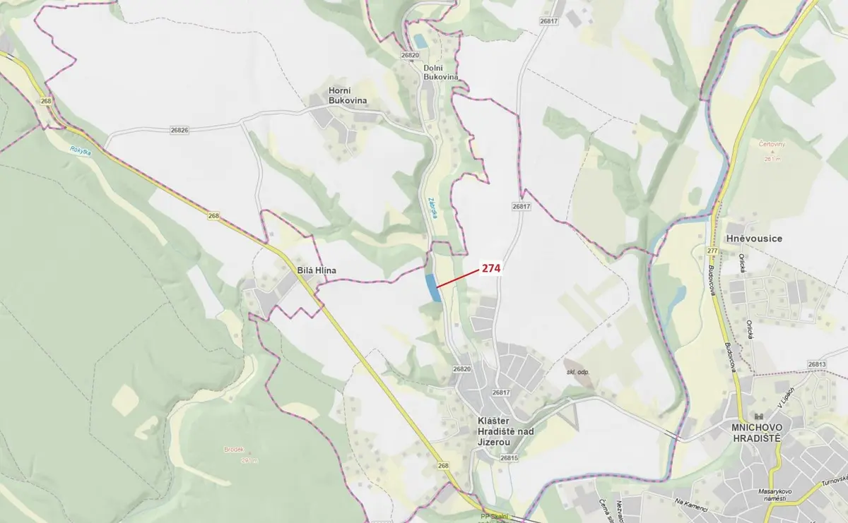 Prodej pozemku 10038 m², Klášter Hradiště nad Jizerou