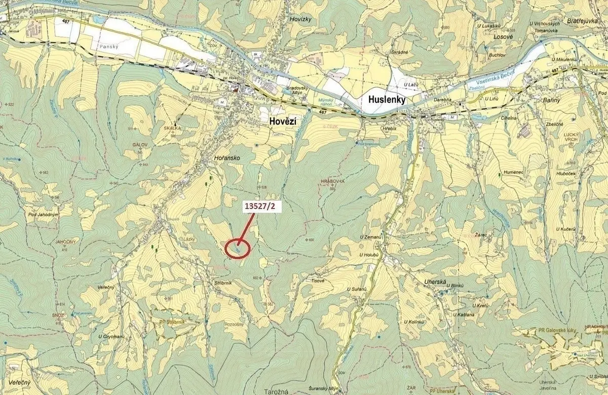 Prodej pozemku 1230 m², Hovězí