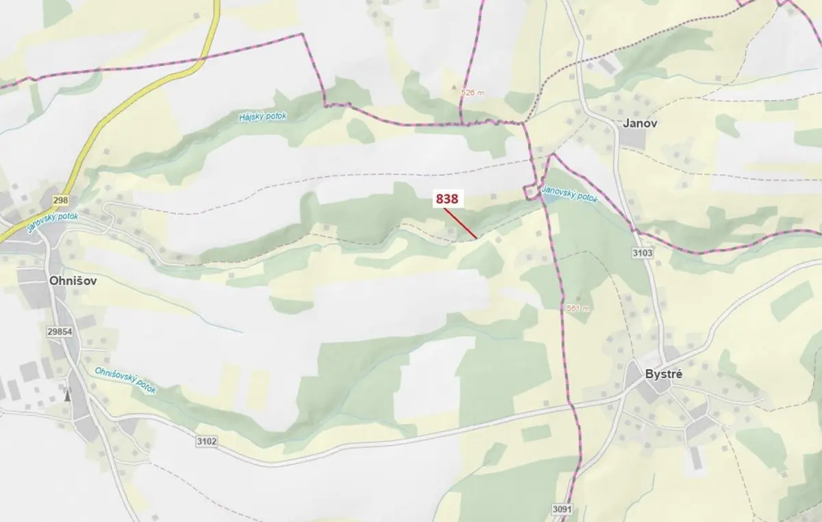 Prodej pozemku 72 m², Ohnišov