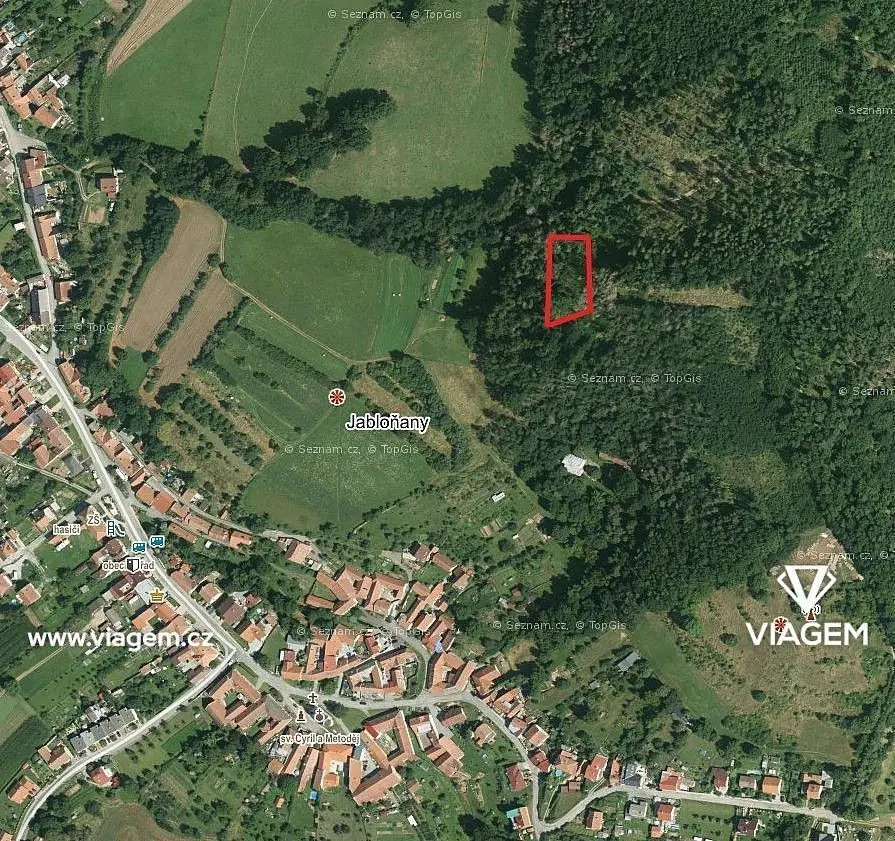 Prodej pozemku 1653 m², Jabloňany