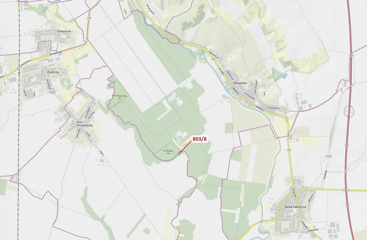 Prodej pozemku 574 m², Přísnotice