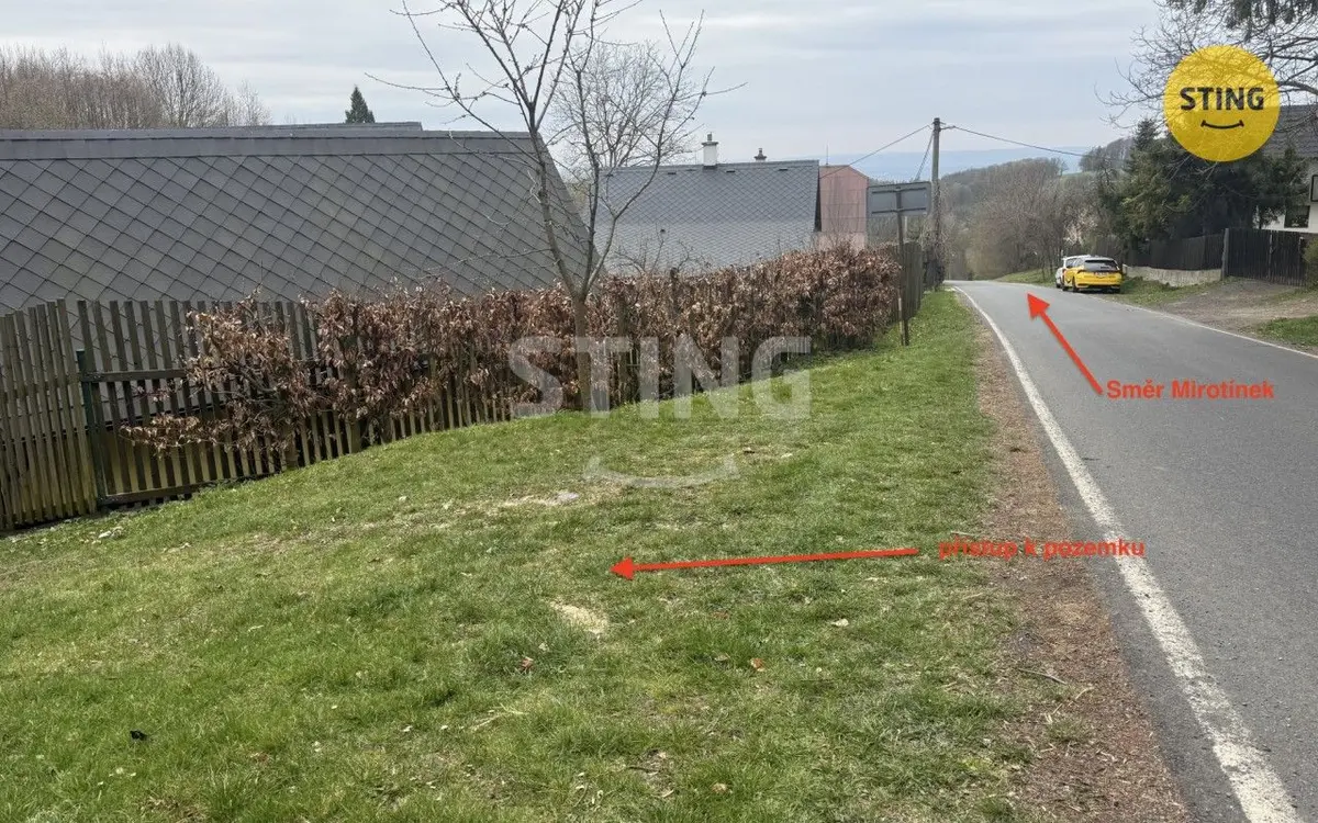 Prodej pozemku 2221 m², Mirotínek · Tvrdkov
