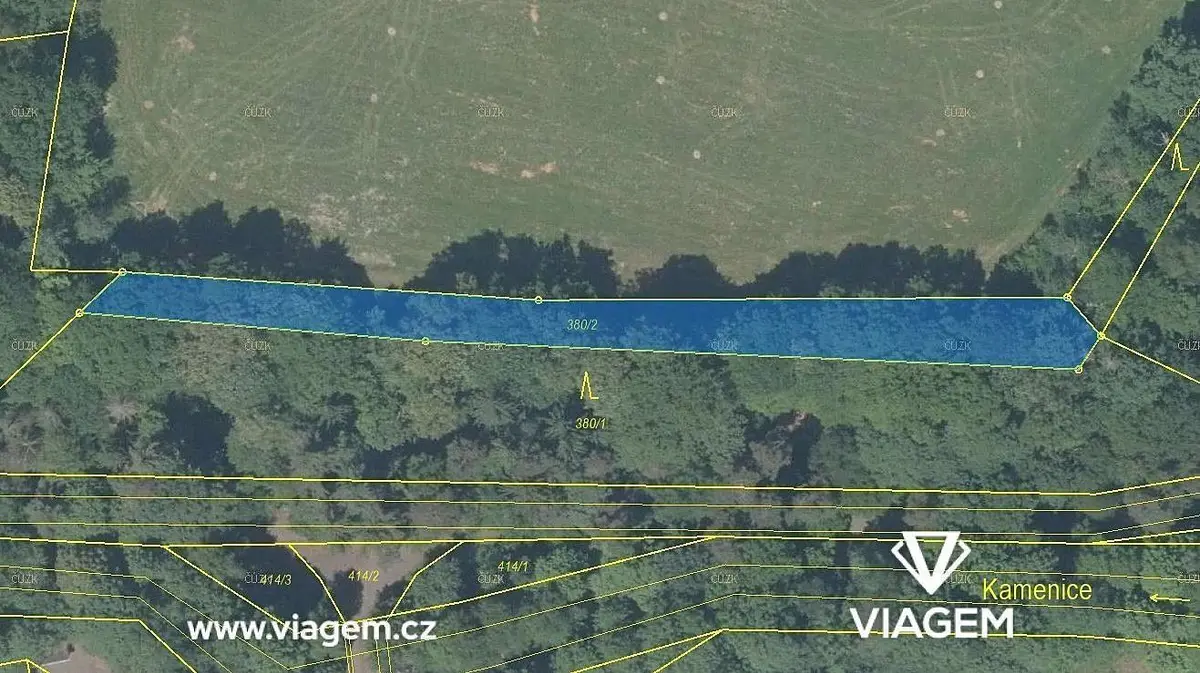 Prodej pozemku 1247 m², Dolní Kamenice · Česká Kamenice