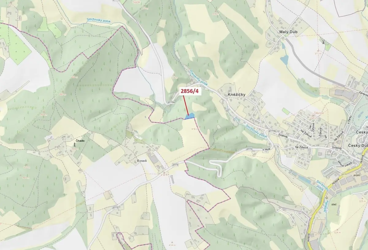 Prodej pozemku 2709 m², Český Dub