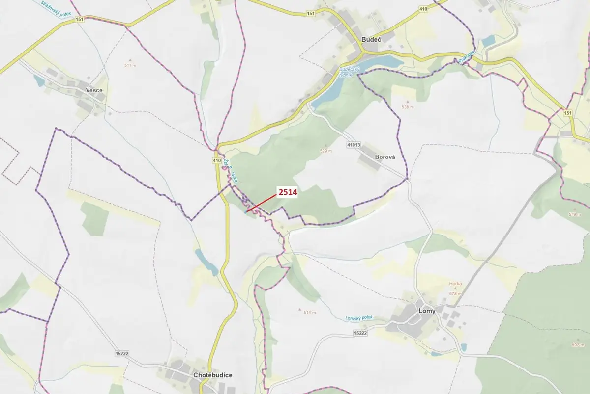 Prodej pozemku 532 m², Chotěbudice