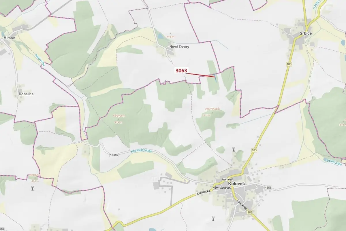 Prodej pozemku 703 m², Koloveč