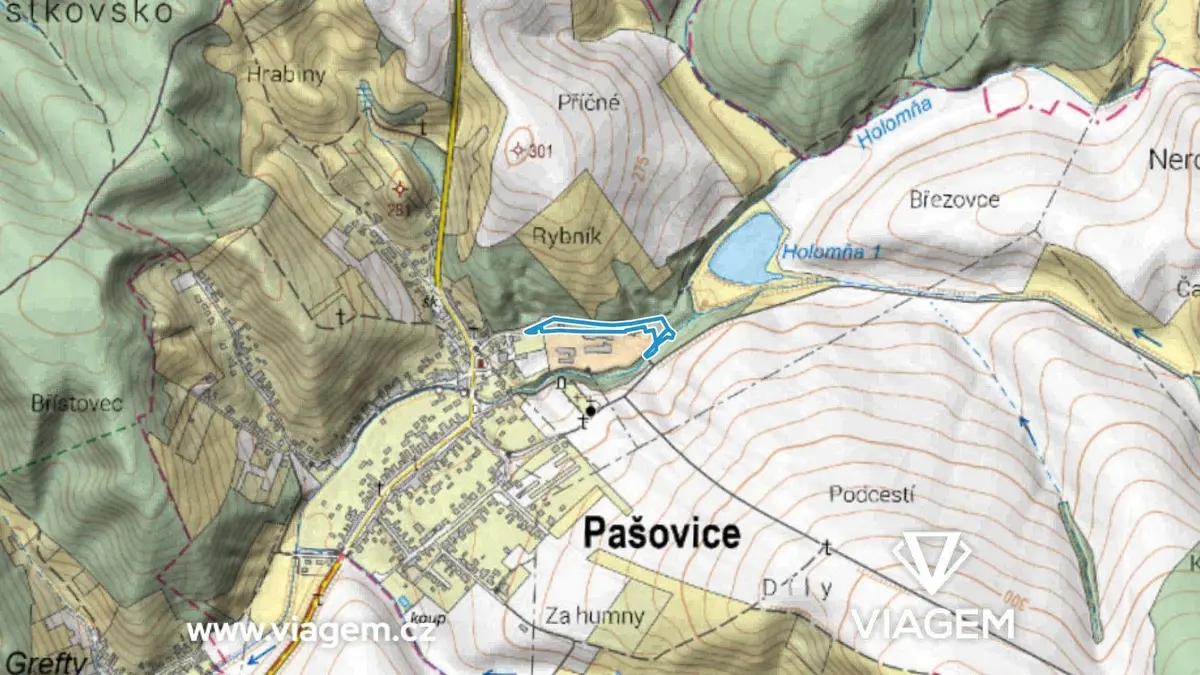 Prodej pozemku 1752 m², Pašovice na Moravě · Pašovice