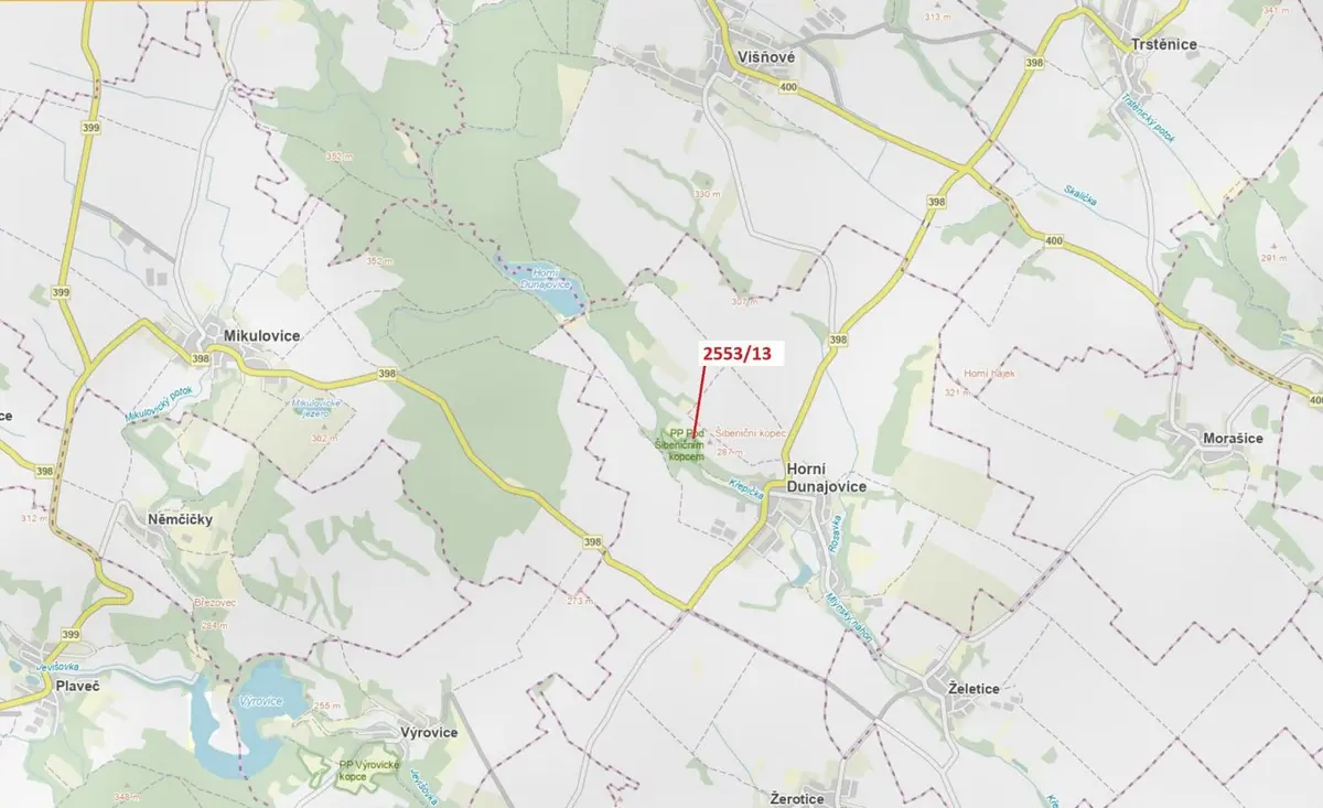 Prodej pozemku 150 m², Horní Dunajovice