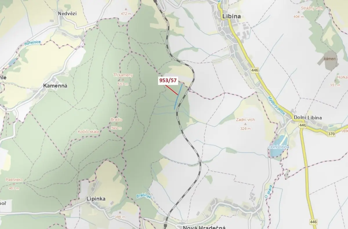 Prodej pozemku 6750 m², Nová Hradečná