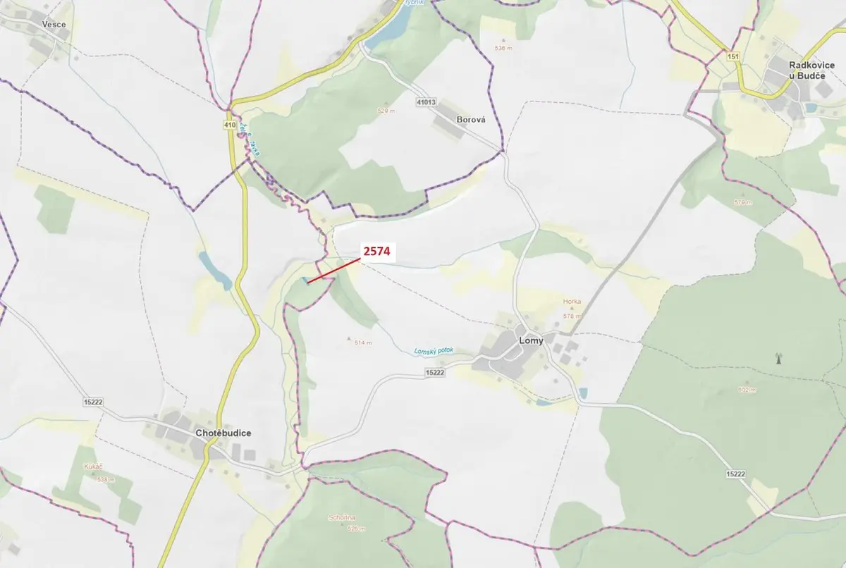 Prodej pozemku 782 m², Chotěbudice