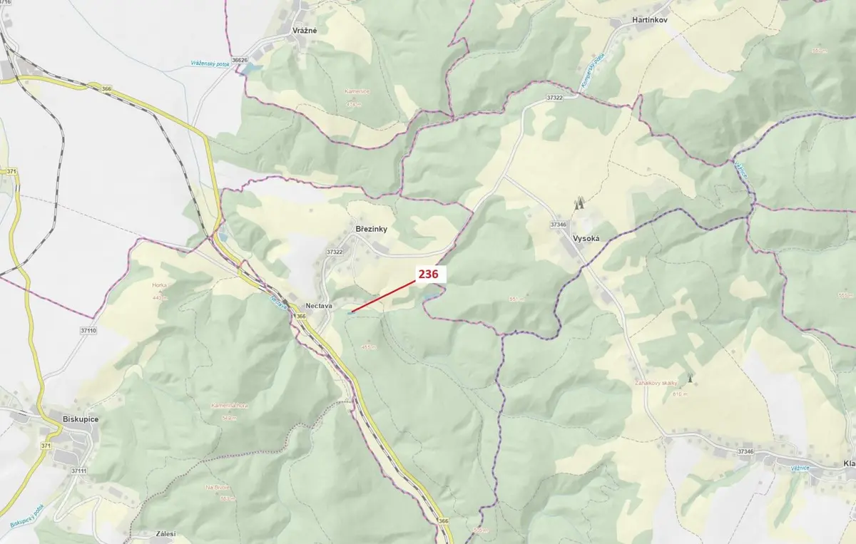 Prodej pozemku 813 m², Březinky