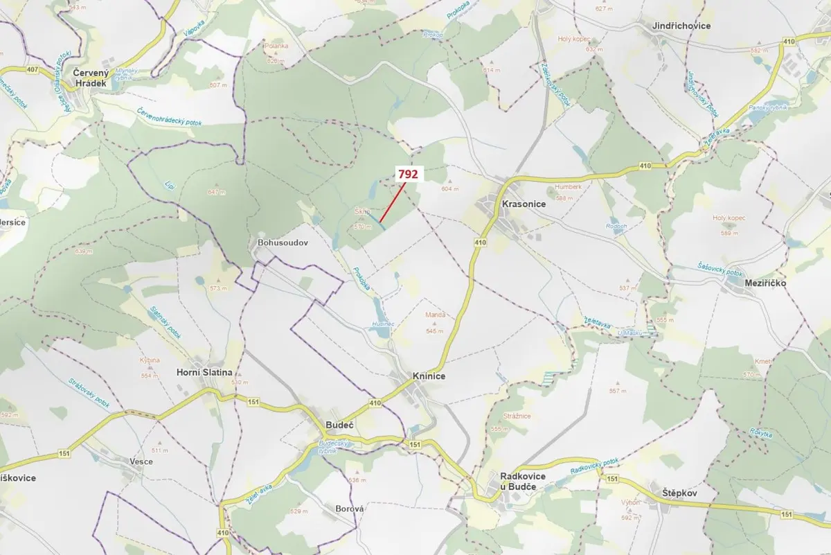 Prodej pozemku 5706 m², Knínice